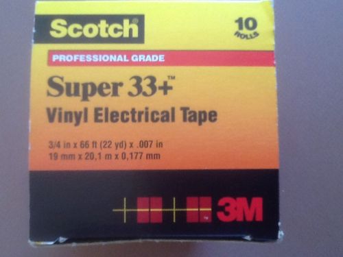 Electrical tape Scotch Super 33+ ten rolls in box NEW one low price!!!