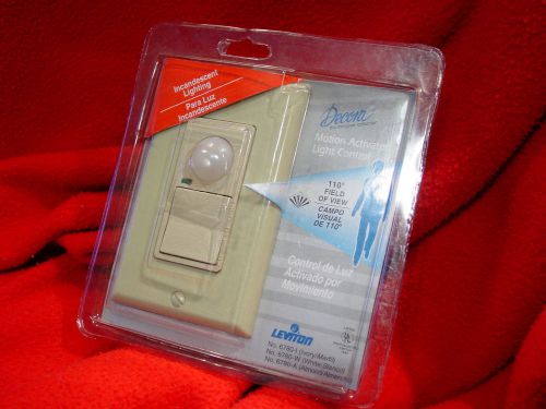 LEVITON DECORA MOTION ACTIVATED LIGHT CONTROL SWITCH 6780-A ALMOND