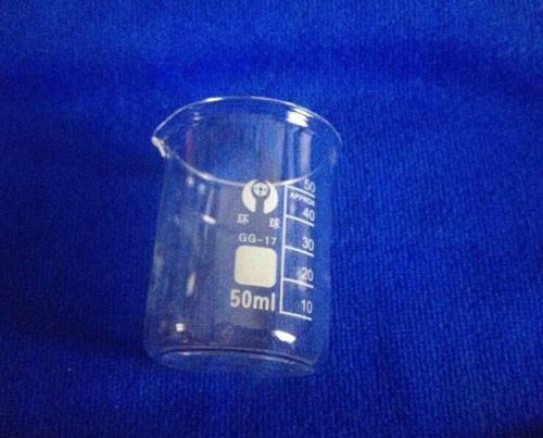 2pcs gg17 laboratory beaker 50ml chemistry borosilicate glass beaker for sale