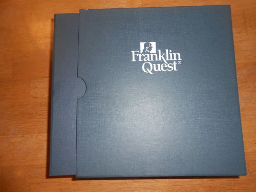 Franklin Quest, 2 inch, 3-ring binder, storage case box, Navy Blue, organizer