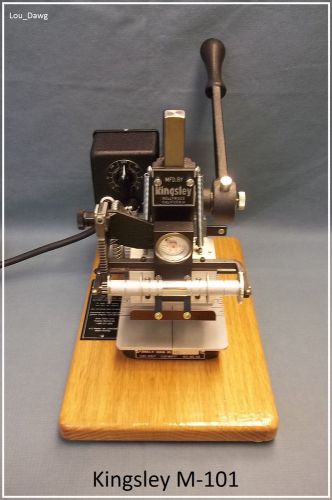 Kingsley Machine, Multi-Line  ( Model M-101 )  Hot Foil Stamping Machine ...