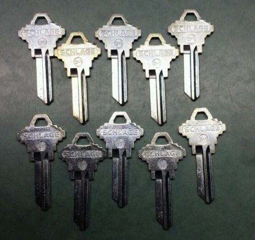 Ten (10) uncut original schlage c securekey blue reset keys - locksmith rekeying for sale