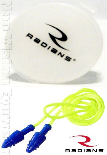 Radians neon jelli snug ear plugs protection corded with case nr28 for sale