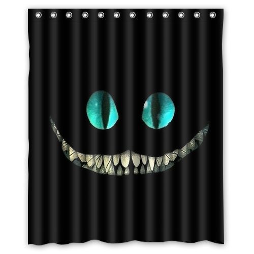 Best Quality Cheshire Cat Shower Curtain available 4 Size