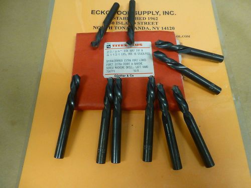 Screw machine drill left hand 23/64 dia high speed titex germany new 15pcs$42.15 for sale