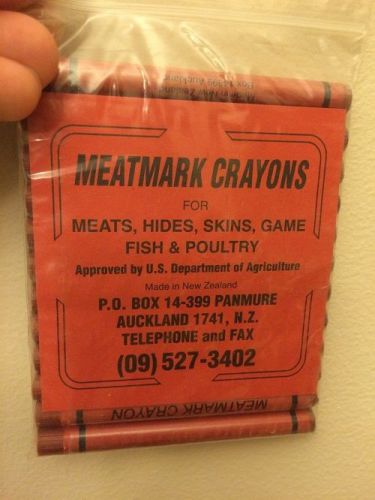 Butcher&#039;s Meatmark Crayons, Red, Pack of 12 for Meats, Poultry, Game, Fish