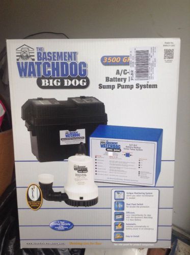 Bwd12-120c basement watchdog computer operated emergency ac/dc sump pump system for sale