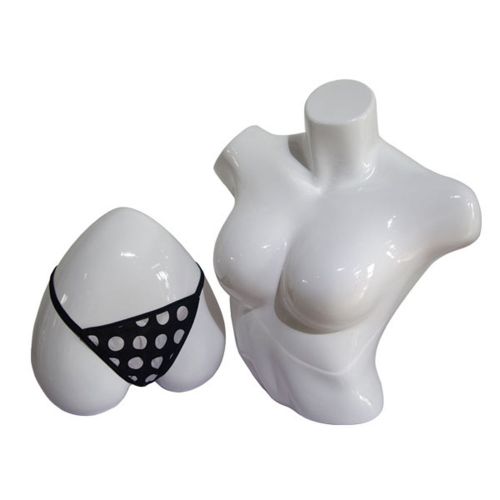 2 pcs a lot plastic white torso female mannequin