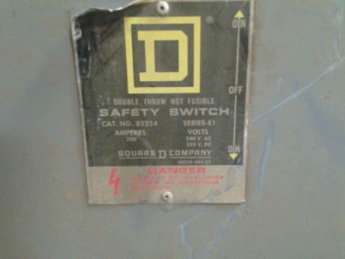 Square D transfer switch Double throw 82254 Series E1 240 volts