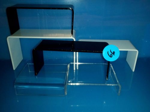 ACRYLIC DISPLAY RISER SET BLEMISHED ASSORTED SIZES 6 Pieces  # LOT 66