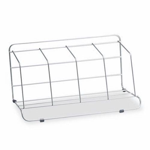 Fellowes four-section wire catalog rack, metal, 16.5 x 10 x 8, silver (fel10402) for sale