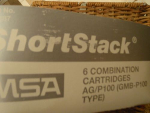 6 Pack MSA P100 Respirator Mask Combination Cartridges &#034;Shortstack&#034; AG/P100
