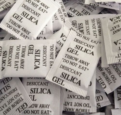 100 Packs 1g Non-Toxic Silica Gel Desiccant Moisture Absorber Dehumidifier