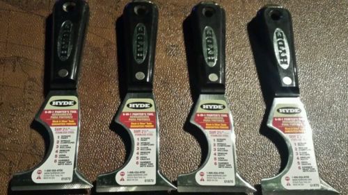 (4)Hyde 6 in 1 painters tools &amp; 2 flex blade putty knives 2&#034;