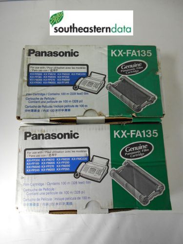 Lot of 2 Panasonic KX-FA135 Film Cartridge Toner Roll for Phone Fax