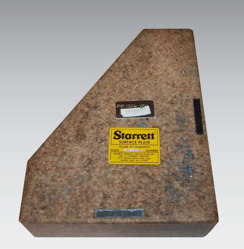 Starrett 81962 3 Face Granite Tri-Square/ Surface Plate, Grade &#034;A&#034; 9&#034; x 12&#034; x 3&#034;
