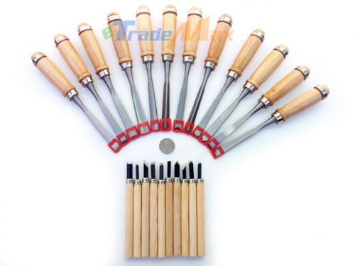 22 pieces professional wood craft carving carve hand chisel tool set for sale