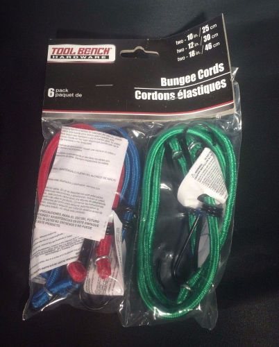 Tool Bench Hardware 6-Pack Bungee Cords