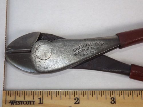 Vintage Red Handle Channellock 337 Diaganol Cutting Pliers