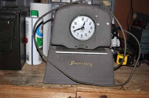 Vintage Stromberg Time Clock with 2 Keys time recorder working model 36