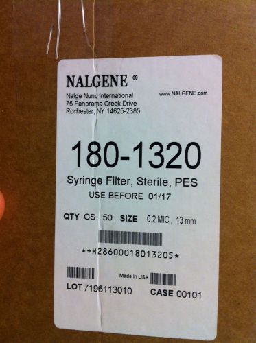 Nalgene 180-1320 sterile 2 micron syringe filter, 49 pcs for sale