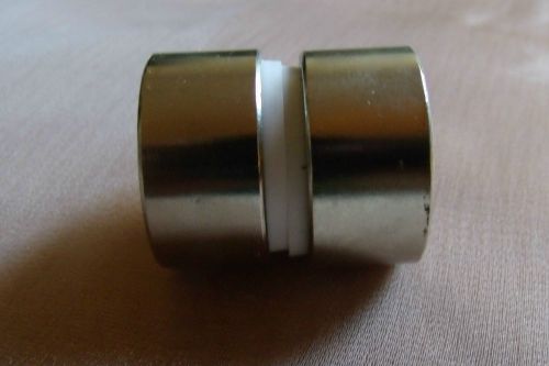 Two (2) Neodymium Magnets N50 1&#034;Dia x 1/2&#034; Super Strong NdFeB Rare Earth Magnet