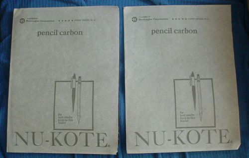 NU-KOTE PENCIL CARBON PAPER - ABOUT 75 SHEETS LEFT - OPENED -