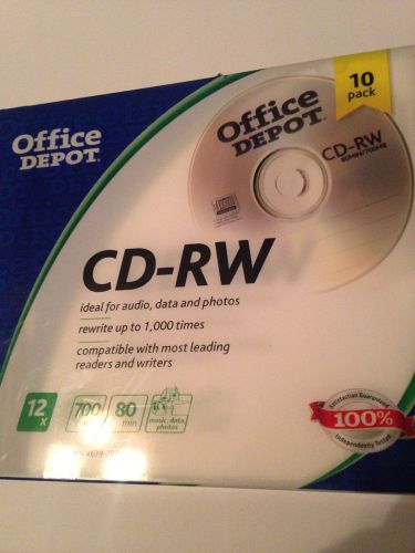 NEW Sealed CD-RW Rewritable DISKS 10 Pack 12X 700MB 80 Minute! Free Shipping!!!