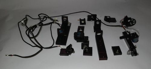 LOT OF 14 ASSORTED OPTICAL MICROSCOPE LASER MIRROR MOTOR LENS PARTS PIECES