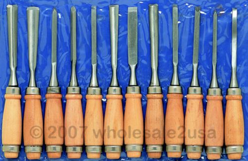 Professional 12pc Set Wood Hand Carving Artist Chisels