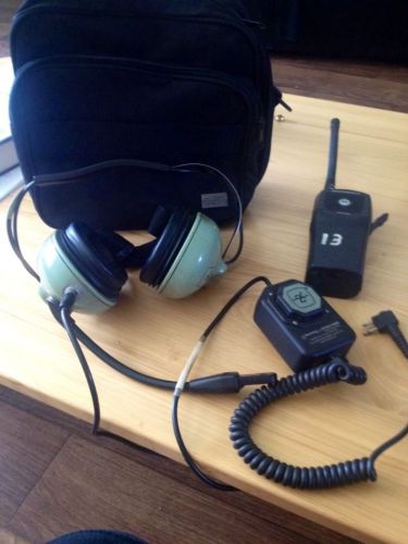 David Clark H6640i Headset, Case, Adapter, And Two Way Radio