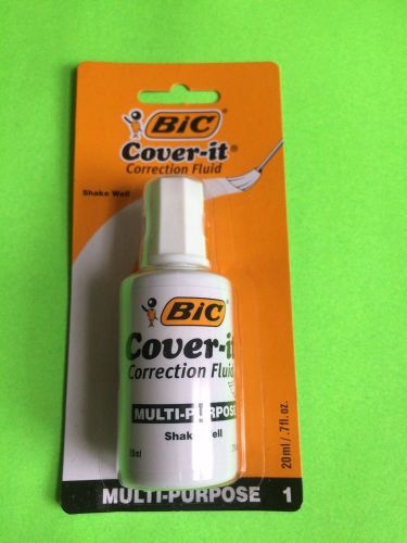 BRAND NEW SEALED Bic Cover-It White-Out Correction Fluid 0.7 oz - 1 Count