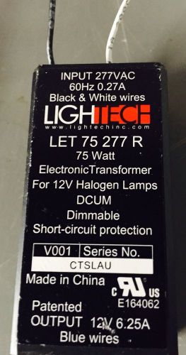 Brand New Lightech 75 277 R  Dimmable Electronic Transformer - 12v Halogen Lamps