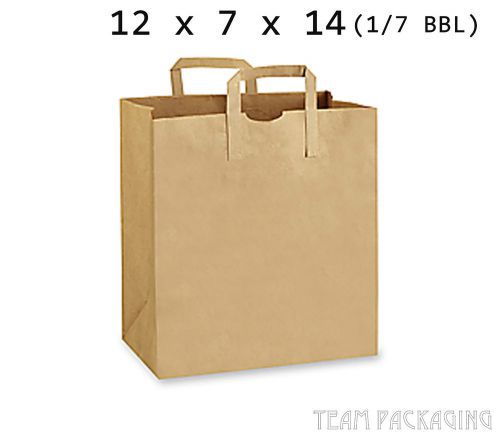 (400 ct) #70 Kraft Paper Grocery Bag Brown (12 x 7 x 14) 1/7 BBL FREE SHIPPING