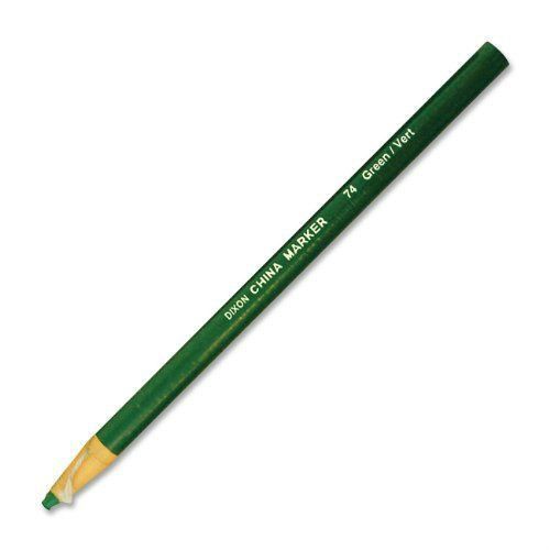 Dixon Phano Peel-Off China Marker Pencils  Green  12-Count (00074)