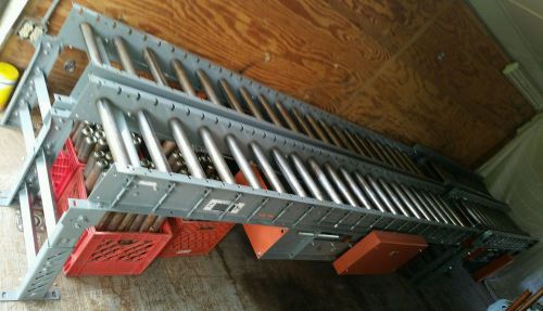 Accumulation Slider Bed Conveyor Table 9 ft long by 15 in wide rollers Untested