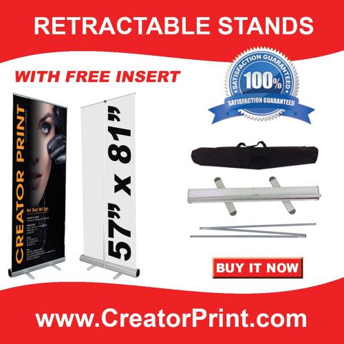 57&#034;x 81&#034; Retractable Banner Stand+FREE PRINT