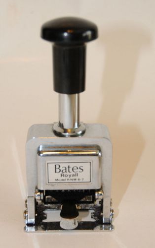 Bates Royall Automatic Metal Numbering Stamp Machine RNM6-7