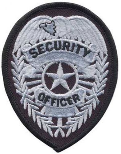 Security Officer Patch (Silver on Black) Item #E419