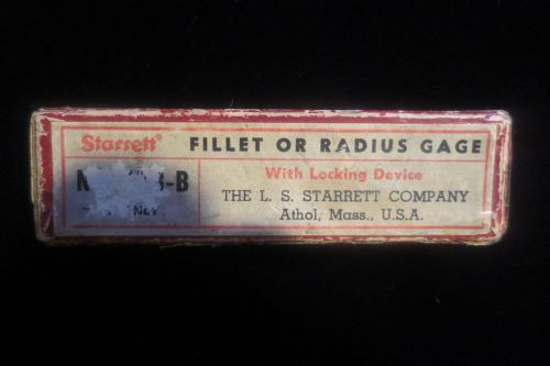 starret FILLET OR RADIUS GAGE NO.178-B TOOL vtg tool antique tool