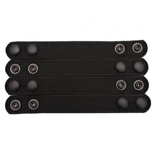 Bianchi AccuMold Elite 7906 Belt Keeper Hidden Snap Plain Black 4 Pack 22090