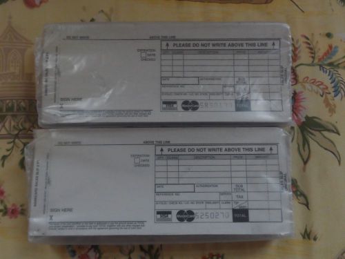 Lot of 2 NEW BANK CARD SALES SLIP 2 Part