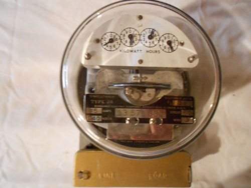 Vintage Sangamo Electric Company Meter, 15 Amps, 240 Volts, 3.6 KH,  Type JA