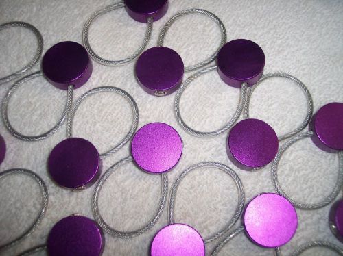 26 PURPLE CABLE LOCKING KEY CHAINS WHOLESALE BULK LOT DEAL LOOK