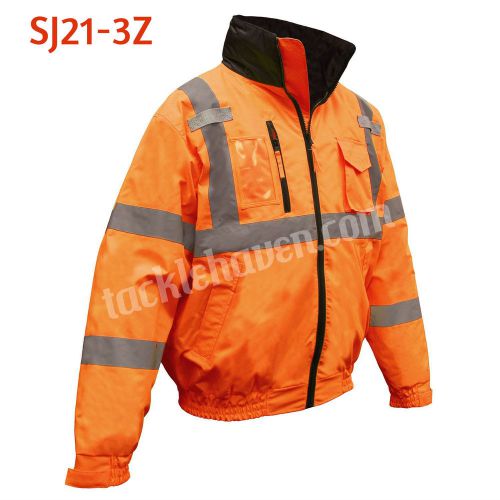 Radians Three-in-One Deluxe Bomber Jacket Safety Orange Class 3 #SJ21-3Z