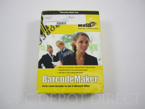Wasp Barcode Maker Single PC License Software 1 User Microsoft Windows 2000 XP