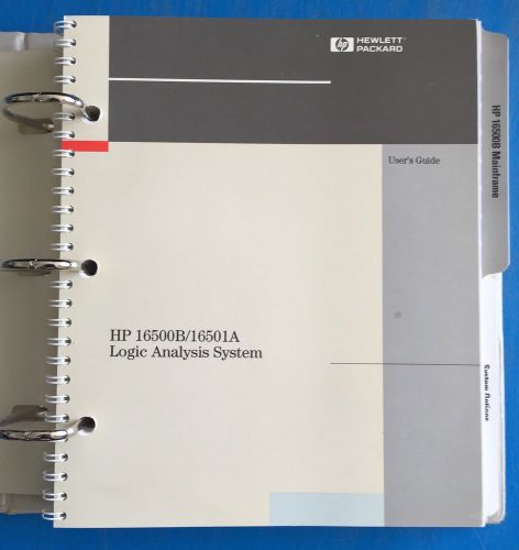 HEWLETT PACKARD HP 16500B/16501A LOGIC ANALYSIS SYSTEM USER&#039;S REFERENCE, VOL 1