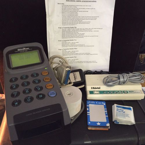 GRAPHICARD SYSTEMS MAGNETIC CARD READER WRITER w-Flight Case Modem Unused Casrds