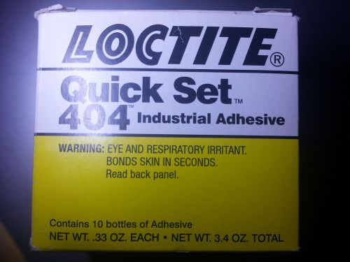 10X Loctite 404 - 0.333oz Quick Set Instant Adhesive, Clear Color - Pack of 10