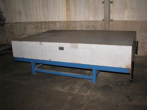 10&#039; X 7&#039; X 18&#034; Thick Gray Granite Surface Plate with Stand